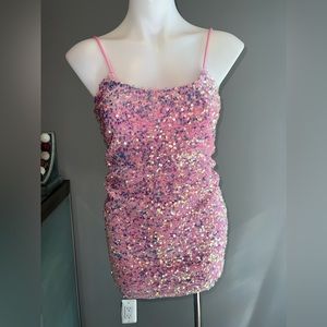 Lucy in the Sky Pink Sequin Mini Dress